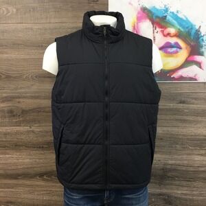 REI Co-op Mens Black Insulated Puffer‎ Vest Size XL Full Zip Nylon Shell